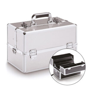 Beauty Case Estetista Professionale per Make Up Silver